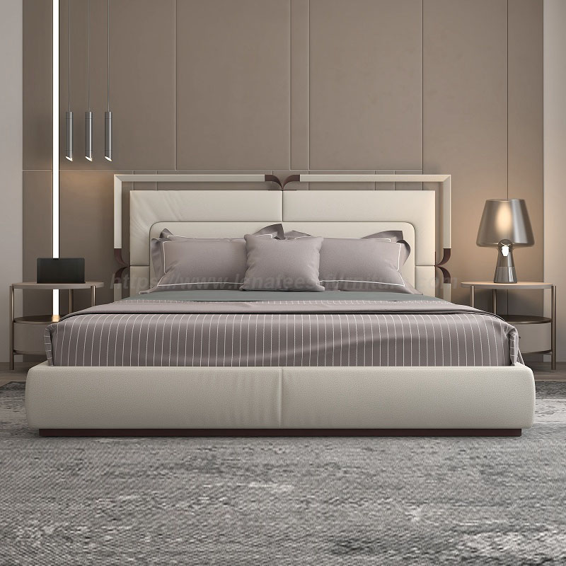 Lederen luxe kingsizei getuft bed