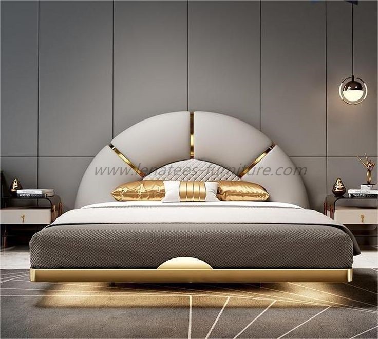 Luxe slaapkamermeubels met LED -licht