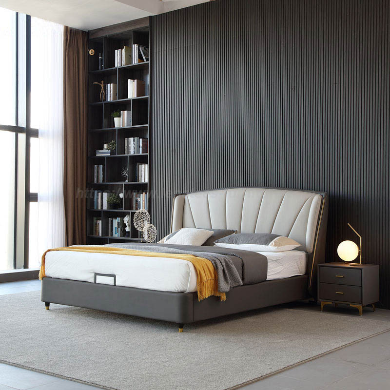 Modern design gestoffeerd bed