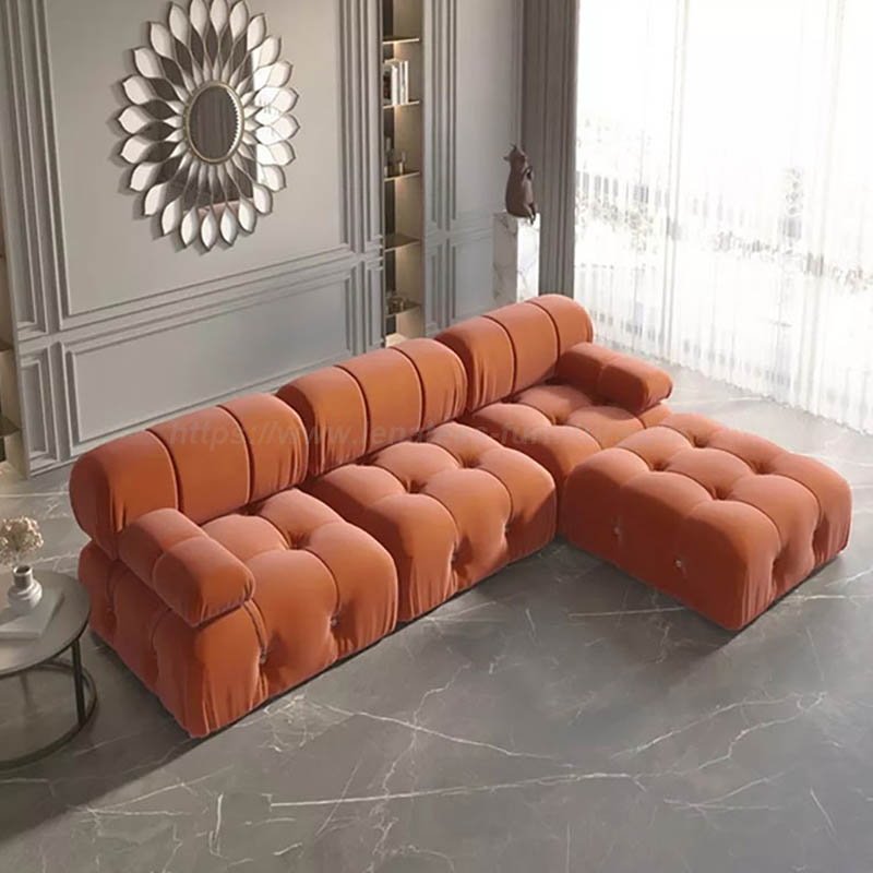 Moderne Chesterfield modulaire sectionele bank