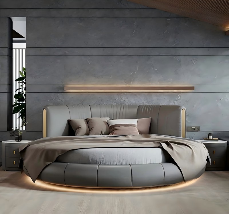 Modern minimalistisch ronde tweepersoonsbed
