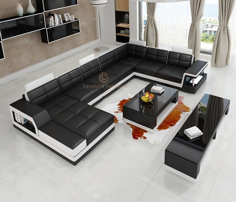 Sofa -silhouet in schemering