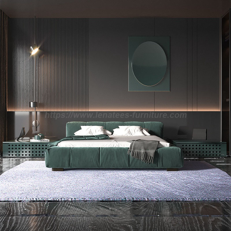 Getuft bed met opslag